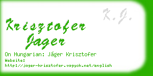 krisztofer jager business card